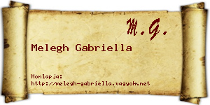 Melegh Gabriella névjegykártya